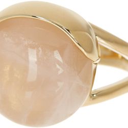 Cole Haan 12K Gold Plated Open Shank Stone Ring - Size 7 GOLDT