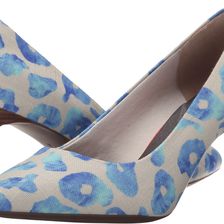 Rockport Total Motion 75mm Pointy Toe Pump Blue Leo Canvas