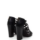 Incaltaminte Femei CheapChic Pull Together Woven Faux Leather Heels Black