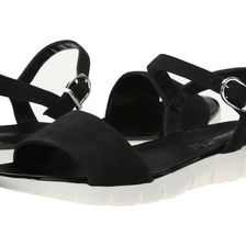 Vaneli Kathie Black Soft Nabuk/Match Ferns Patent/Silver Buckle