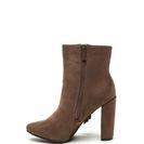 Incaltaminte Femei CheapChic Fringe-off Chunky Faux Suede Booties Taupe