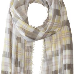 Michael Stars Morning Side Plaid Wrap Oyster