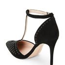 Incaltaminte Femei French Connection Black Elanah Studded Pointed Toe T-Strap Pumps Black