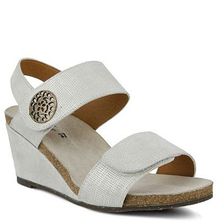 Incaltaminte Femei Spring Step Naila Wedge Sandal Silver Metallic