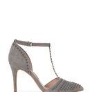 Incaltaminte Femei French Connection Grey Elanah Studded Pointed Toe T-Strap Pumps Grey