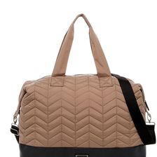 Madden Girl Quilted Nylon Weekend Bag NATURAL