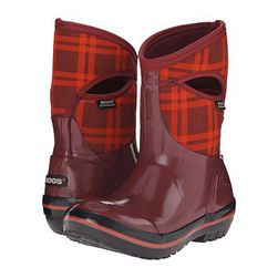 Incaltaminte Femei Bogs Plimsoll Plaid Mid Ox Blood