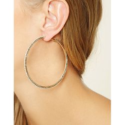 Bijuterii Femei Forever21 Rhinestone Hoop Earrings Goldclear