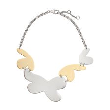 Marc by Marc Jacobs Wildflower Metal Petal Statement Necklace Argento Multi