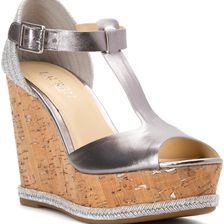 Ralph Lauren Sheila Silver Metallic Kidskin