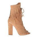 Incaltaminte Femei Giuseppe Zanotti Peeptoe Fringe Lace-Up Velour Plasmon