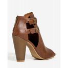 Incaltaminte Femei CheapChic Keeping Score Bootie Cognac