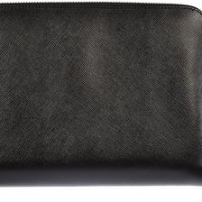 Giorgio Armani Leather Coin Case Holder Black