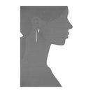 Bijuterii Femei Rebecca Minkoff Diamond Pave Fringe Front to Back Earrings Imitation RhodiumCrystal Lab