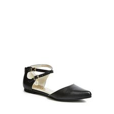 Incaltaminte Femei GUESS Roebella Pointed-Toe Flats black snake