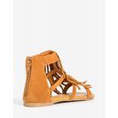 Incaltaminte Femei CheapChic Dino-71s On The Fringe Sandal Cognac