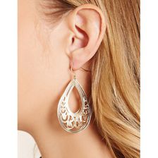 Bijuterii Femei Forever21 Ornate Cutout Drop Earrings Gold
