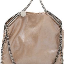 Stella McCartney Shaggy Deer Falabella Fold Over Tote Bag REDWOOD