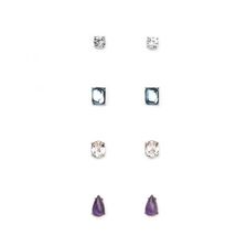 Bijuterii Femei Forever21 Faux Stone Stud Set Silverpurple