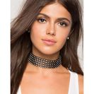 Bijuterii Femei CheapChic Medium Rhinestone Meshdot Choker Black