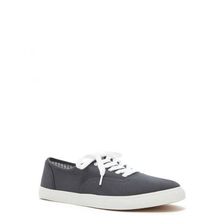 Incaltaminte Femei Forever21 Low-Top Canvas Sneakers Dark grey