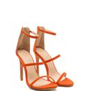Incaltaminte Femei CheapChic Three To One Faux Suede Strappy Heels Orange