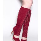 Incaltaminte Femei CheapChic Major Influence Lace-up Boots Wine
