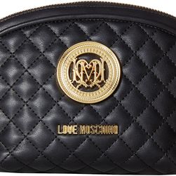 LOVE Moschino Quilted Makeup Bag Black