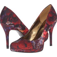 Nine West Kristal Red Multi Fabric