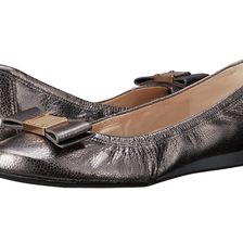 Cole Haan Tali Bow Ballet Dark Silver Metalic