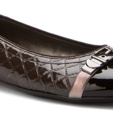 ara Perla Piombo Quilted Patent/Black Patent Toe