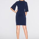 Rochie din jerse cu mâneci tip clopot 