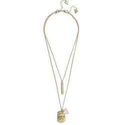 Bijuterii Femei GUESS Gold-Tone Logo Necklace Set gold