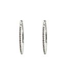 Bijuterii Femei CheapChic 225in 3mm Rhinestone Hoop Earring Met Slvr