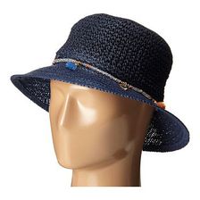 Accesorii Femei Echo Design Lagoon Mid Brim Hat Deep Blue Sea