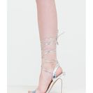 Incaltaminte Femei CheapChic At Long Last Lace-up Metallic Heels Silver