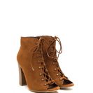 Incaltaminte Femei CheapChic Style Blog Worthy Lace-up Booties Chestnut