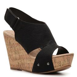 Incaltaminte Femei CL By Laundry Camden Wedge Sandal Black