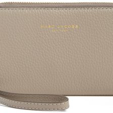 Marc by Marc Jacobs 'Pike Place' Leather Zip Phone Wristlet CEMENT