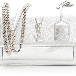 Saint Laurent Medium Monogram Sunset Bag ARGENTO