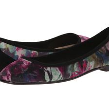 Via Spiga Demetria Bouquet/Black Floral Watercolor Velvet/Kid Suede