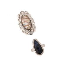 Bijuterii Femei Forever21 Faux Stone Statement Ring Set Antique silver