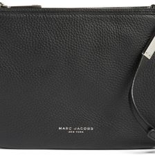 Marc by Marc Jacobs 'Pike Place Double Percy' Leather Crossbody Bag BLACK