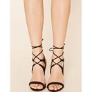 Incaltaminte Femei Forever21 Lace-Up Faux Suede Stilettos Black