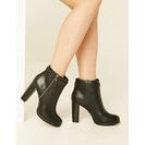 Incaltaminte Femei Forever21 Faux Leather Ankle Booties Black
