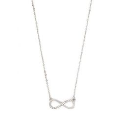 Bijuterii Femei Forever21 Rhinestone Infinity Necklace Silverclear