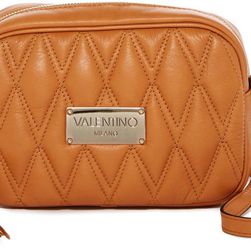 Valentino By Mario Valentino Mia Leather Diamond Quilt Sauvage Crossbody MIELE