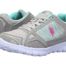 Incaltaminte Femei US Polo Assn Joanne Light Grey JerseyFuchsiaMint