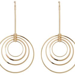 Natasha Accessories Multi-Hoop Drop Earrings GOLD