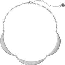 The Sak 3 Crescent Collar Necklace 16" Silver